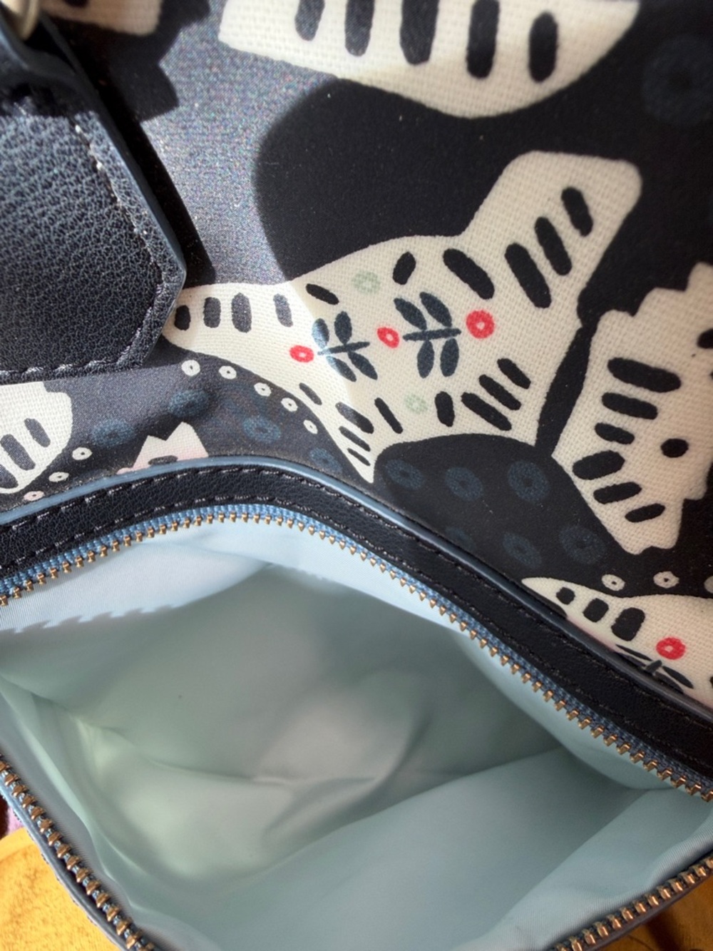RADLEY LONDON Black Backpack with Cream Scotty Dog Print and Red Accents - Picture 13 of 16
